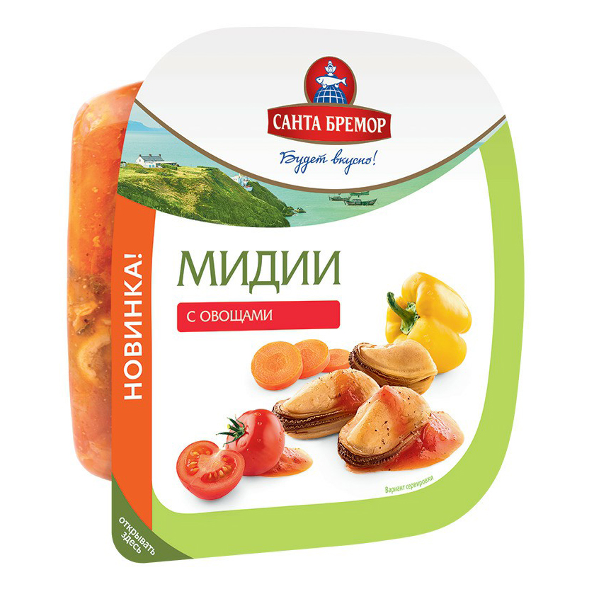 

Мидии Санта Бремор Чилийские с овощами 150 г