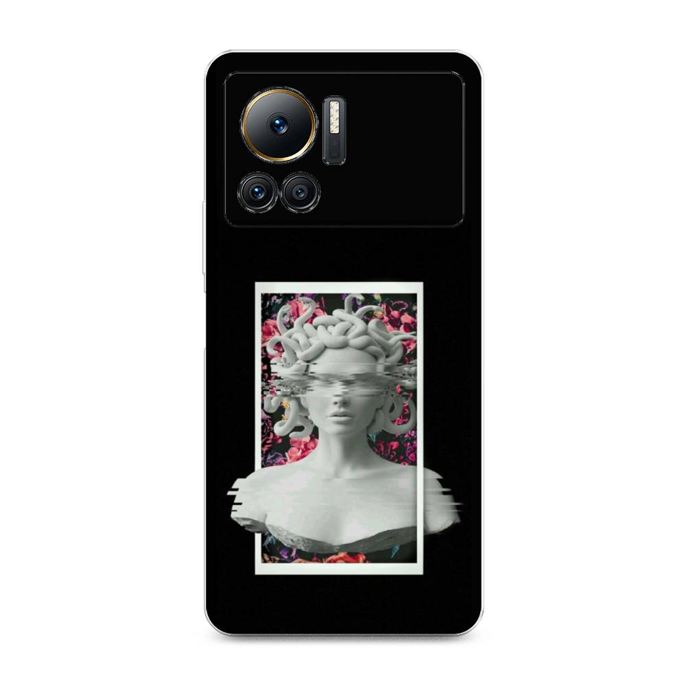 

Чехол на Infinix Note 12 VIP "Web Punk Медуза Горгона", Черный;серый, 3101950-6