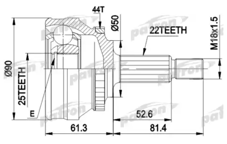 

PATRON ШРУС PATRON PCV1376