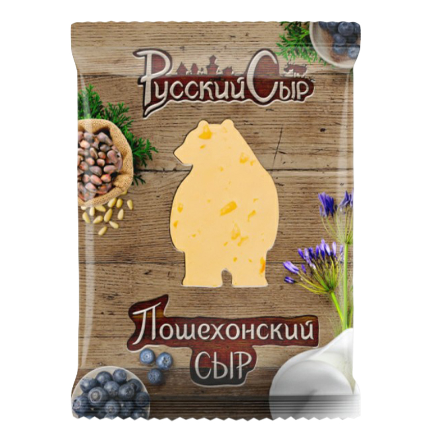 

Сыр полутвердый Русский сыр Пошехонский 45% 200 г
