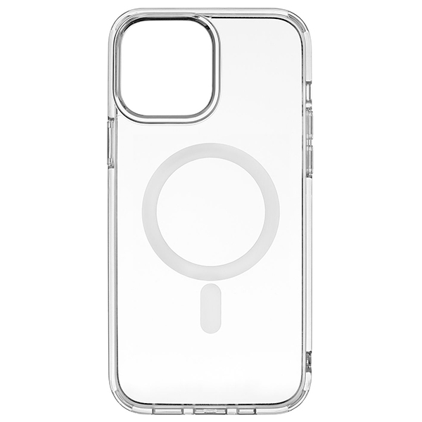 Силиконовый чехол для Apple iPhone 13 TPU PC Magsafe с бортиком Прозрачный