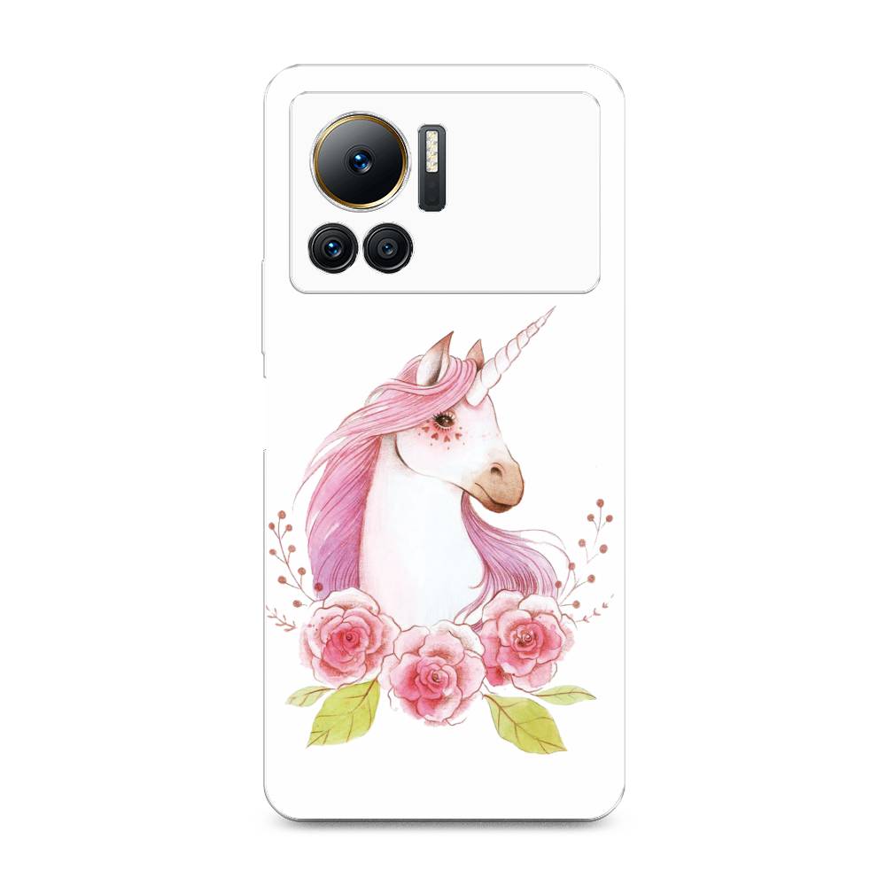 

Чехол на Infinix Note 12 VIP "Единорог цветы", Белый;розовый;серый, 3101950-1