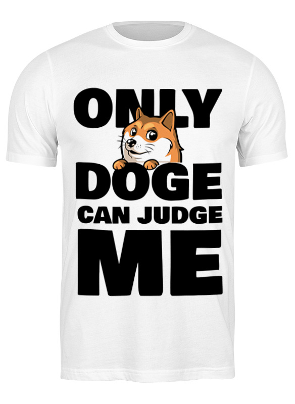 

Футболка мужская Printio Only doge can judge me 653086 белая XL, Белый, Only doge can judge me 653086