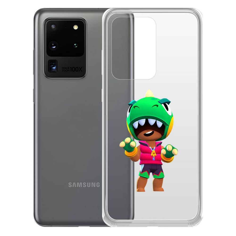 

Чехол-накладка Brawl Stars-Дино Леон для Samsung Galaxy S20 Ultra (G988)