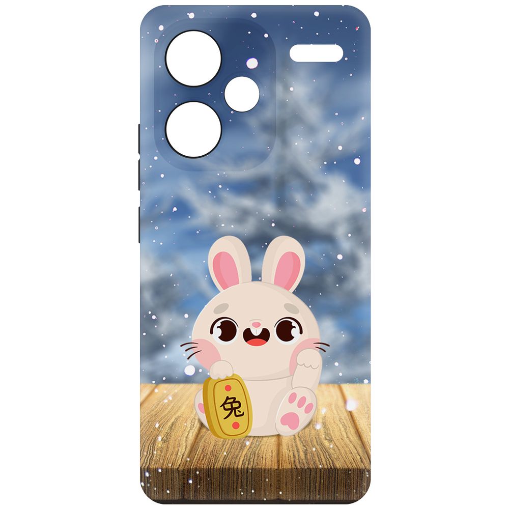 

Чехол-накладка Krutoff Soft Case Год кролика для Xiaomi Redmi Note 13 Pro+ 5G черный