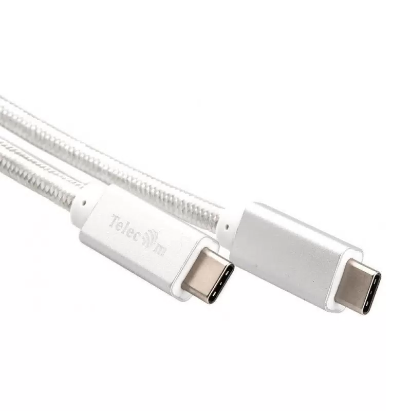 

Кабель Telecom USB Type-C - USB Type-C 2 м, серебристый, TC420S-2M