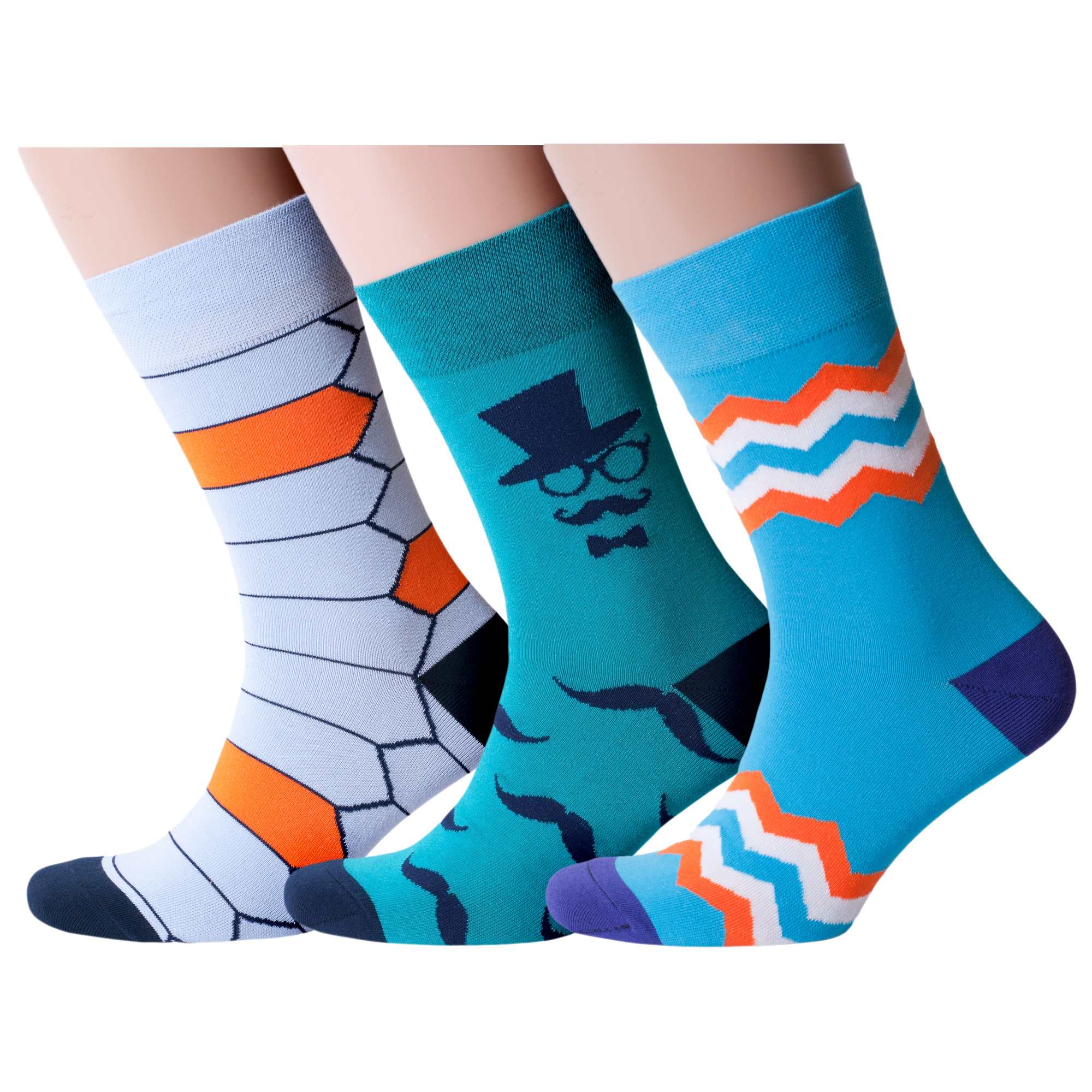 

Комплект носков мужских MoscowSocksClub msk3-М01 разноцветных 29, msk3-М01