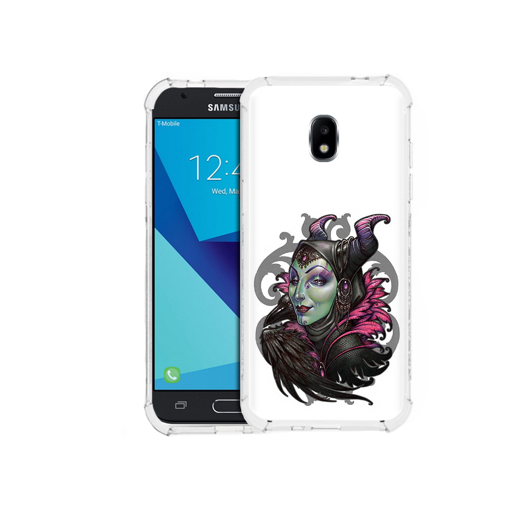 

Чехол MyPads Tocco для Samsung Galaxy J3 (2017) зеленая девушка с вороном, Прозрачный, Tocco