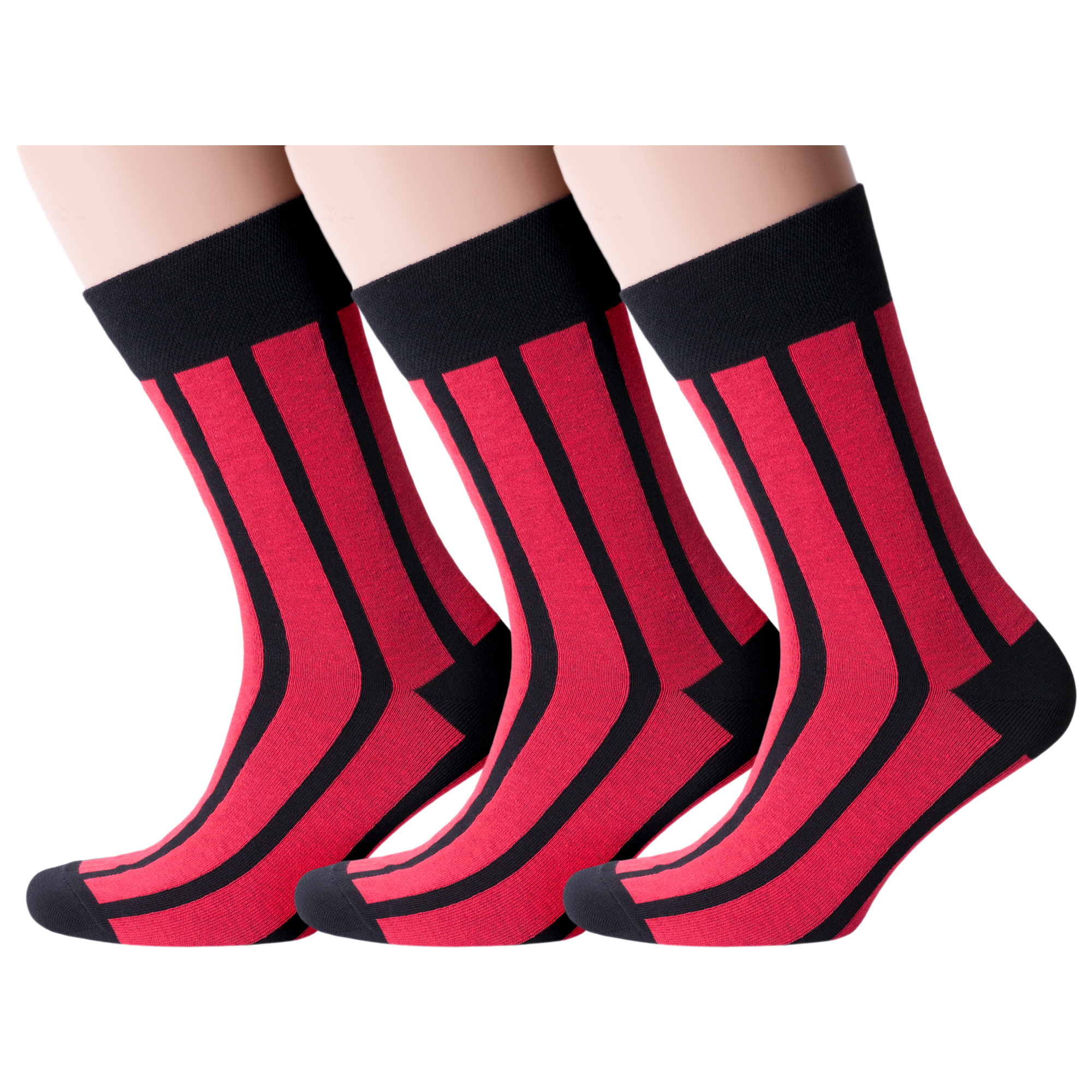 

Комплект носков мужских MoscowSocksClub msk3-М01 разноцветных 25, Красный;черный, msk3-М01