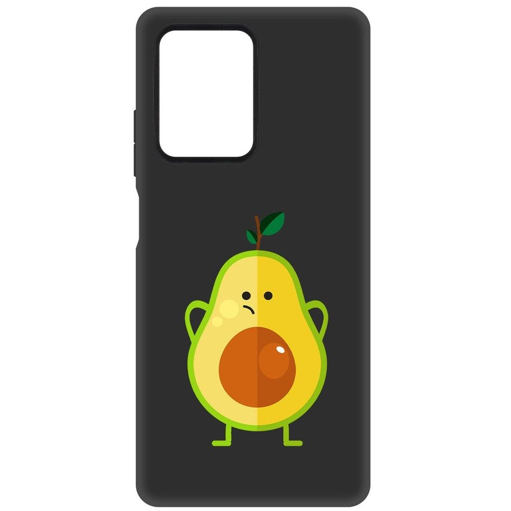 

Чехол-накладка Софт Авокадо Недоумевающий для Xiaomi Redmi Note 12 Pro, Черный