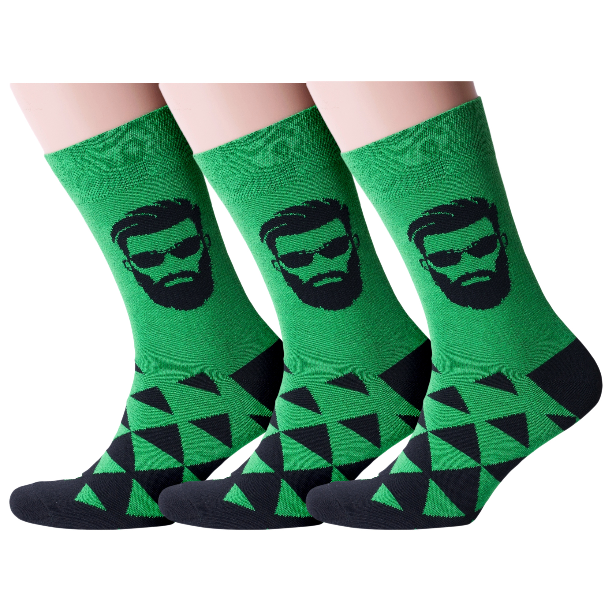 

Комплект носков мужских MoscowSocksClub msk3-М01 разноцветных 25, Зеленый;черный, msk3-М01