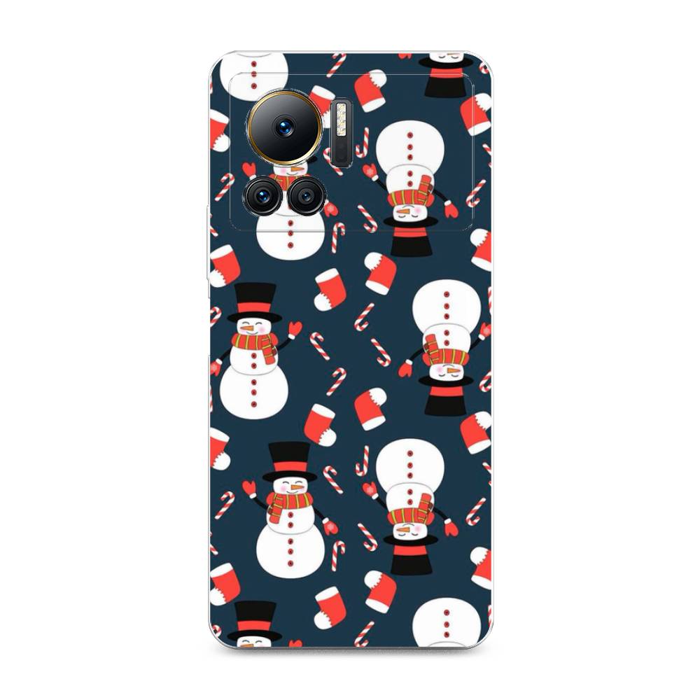

Чехол на Infinix Note 12 VIP "Синие снеговики", Синий;белый;красный, 3101950-5
