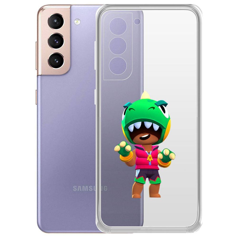

Чехол-накладка Brawl Stars-Дино Леон для Samsung Galaxy S21+ (G996)