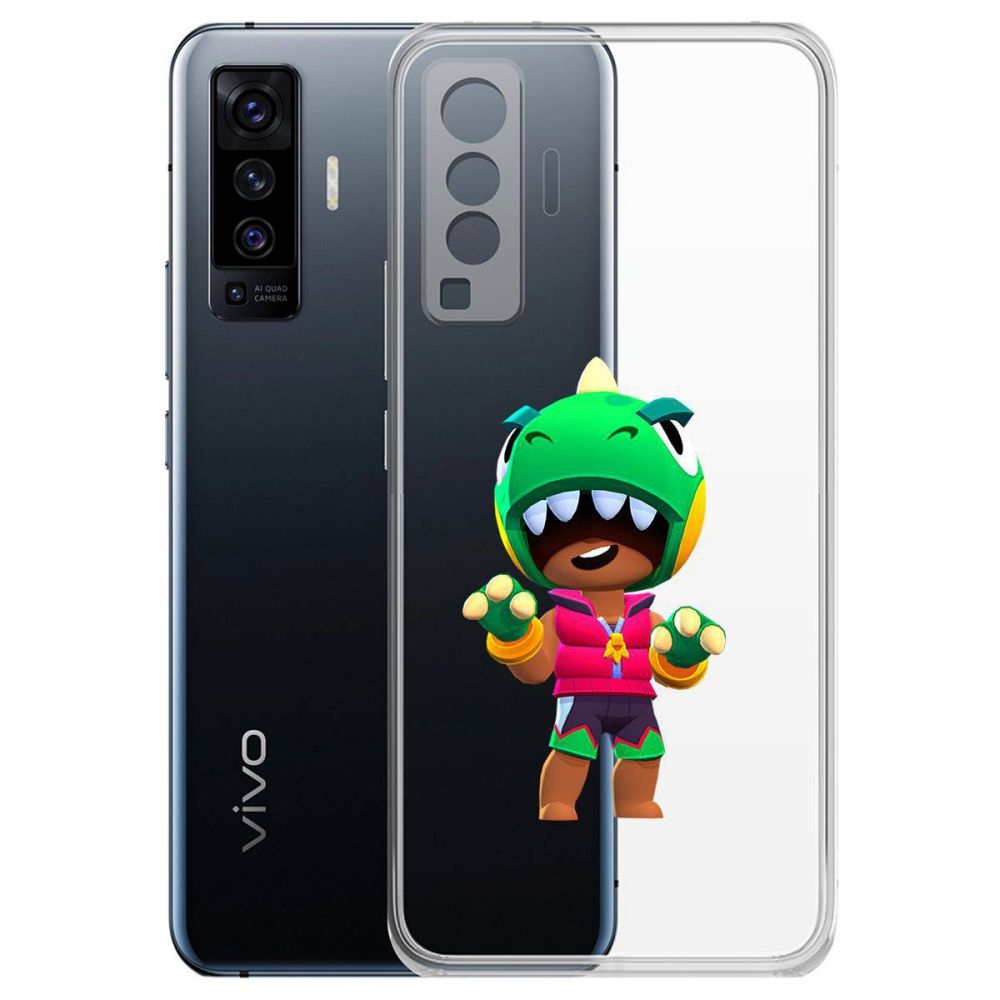 

Чехол-накладка Brawl Stars-Дино Леон для Vivo X50, Прозрачный