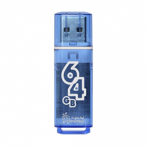 

USB флэш-накопитель SMARTBUY 64GB GLOSSY SERIES BLUE, 64GB GLOSSY SERIES BLUE