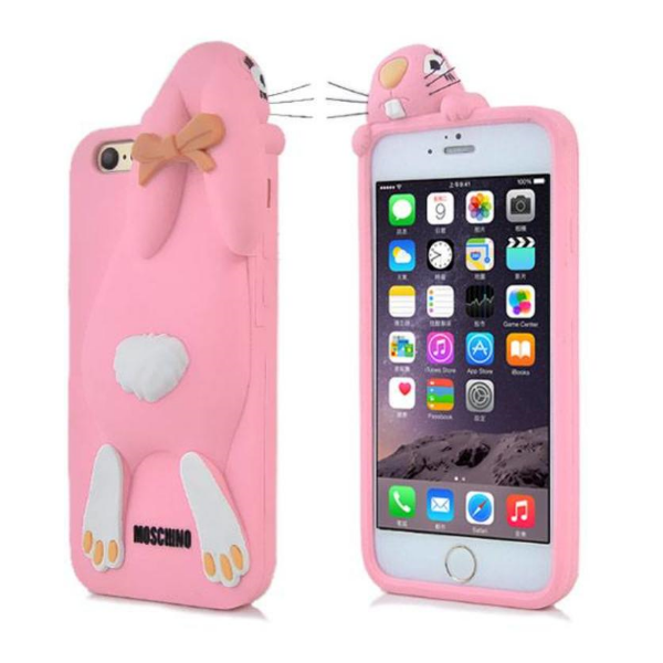 

Чехол для iphone 7/8/SE(2020) MOSCHINO кролик розовый, Чехол iPhone 7/8/SE(2020) MOSCHINO кролик