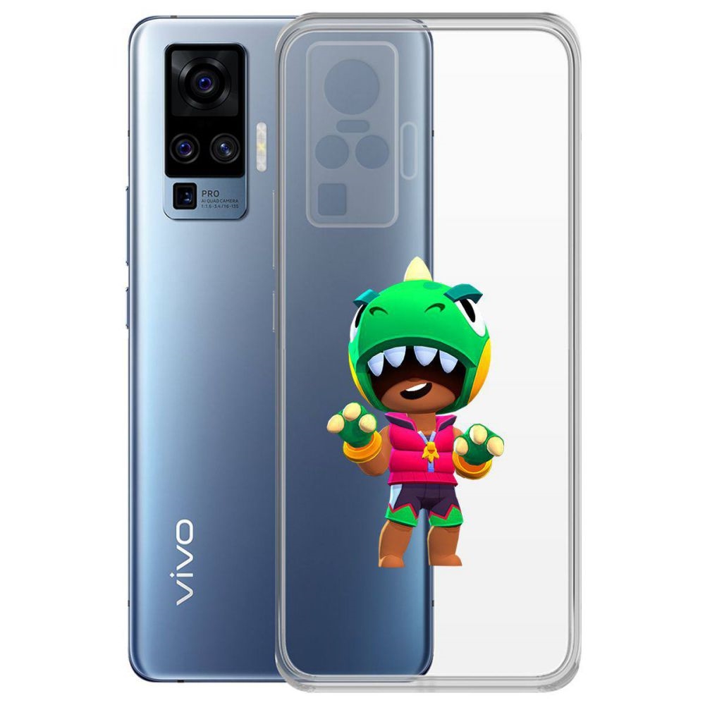 

Чехол-накладка Brawl Stars-Дино Леон для Vivo X50 Pro, Прозрачный