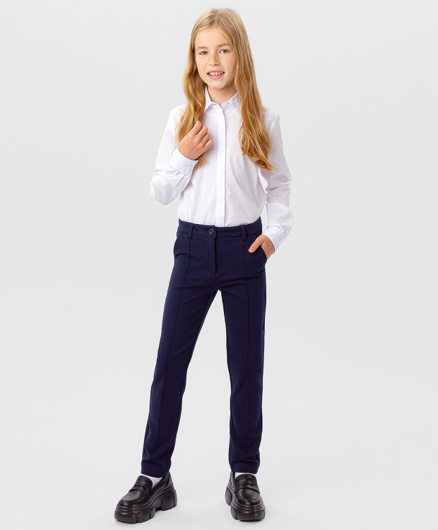 

Брюки классические синие Button Blue (128), Синий, 223BBGS56021000