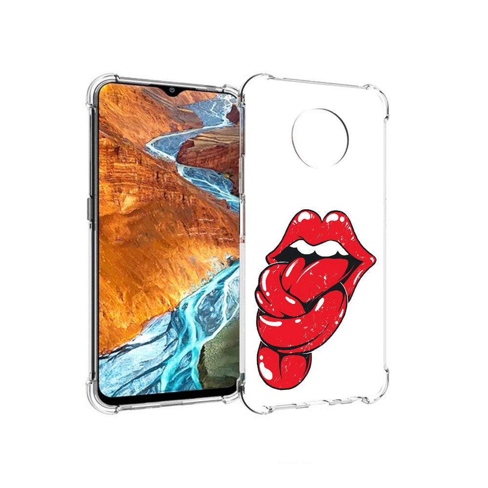 

Чехол MyPads Tocco для Nokia G300 яркие губы с языком (PT224563.108.705), Прозрачный, Tocco