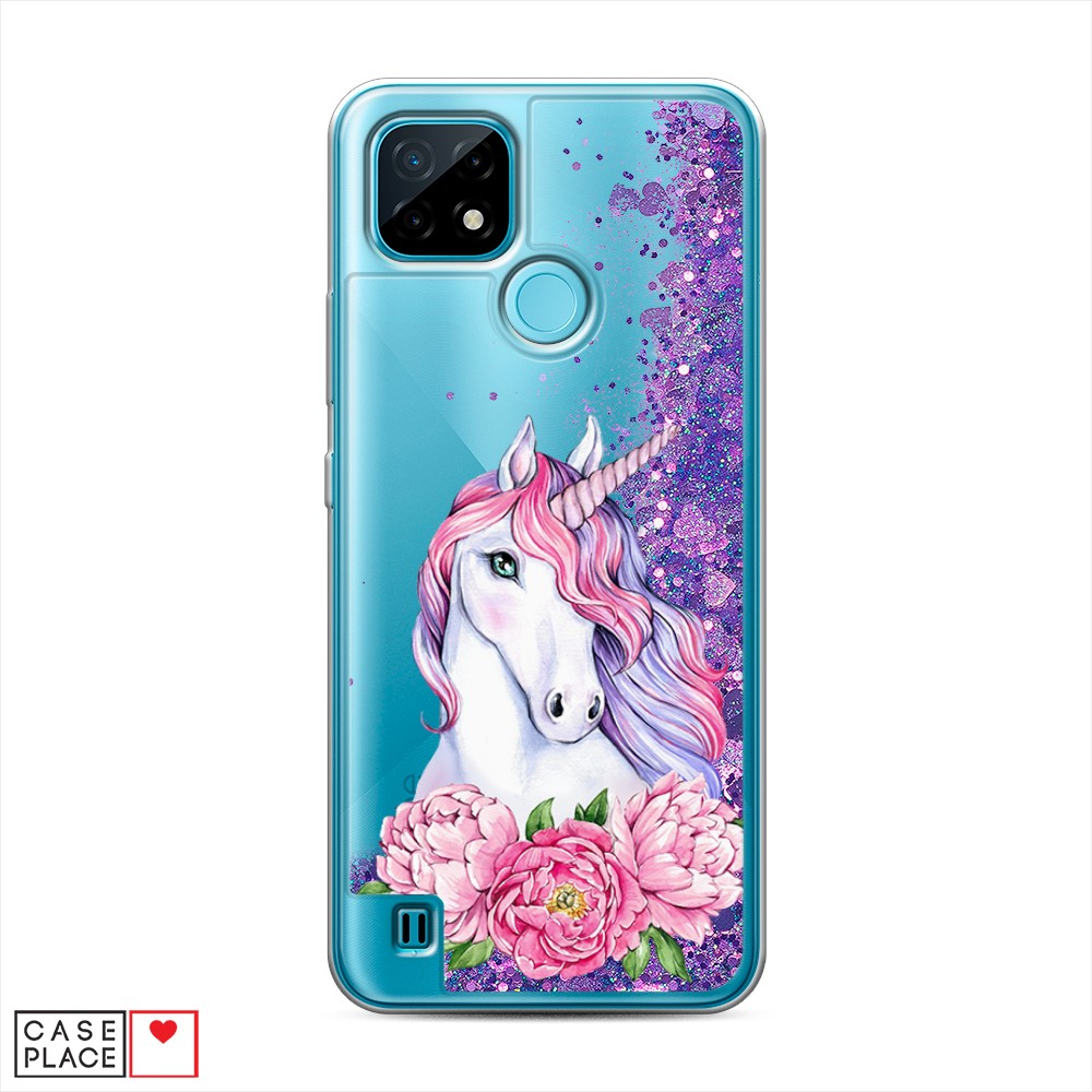 

Чехол Awog на Realme C21 "Единорог с пионами", Разноцветный, 254992-1