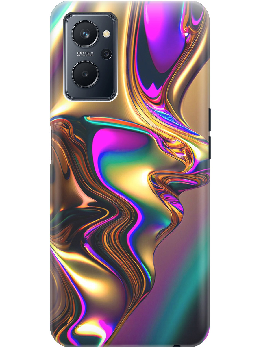 

Силиконовый чехол на Realme 9i с принтом "Золотистая абстракция", Прозрачный;золотистый;фиолетовый, 740189431
