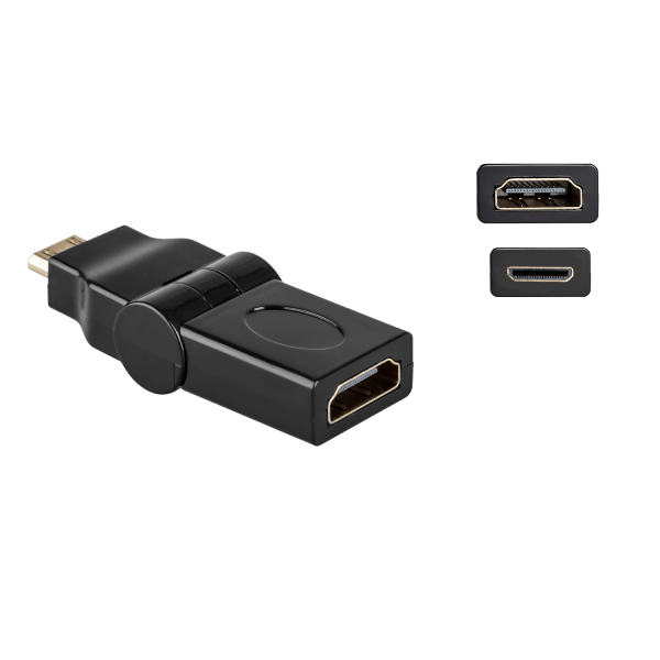 

Переходник HDMI на Mini HDMI мама-папа, Черный, Переходник HDMI на Mini HDMI мама-папа