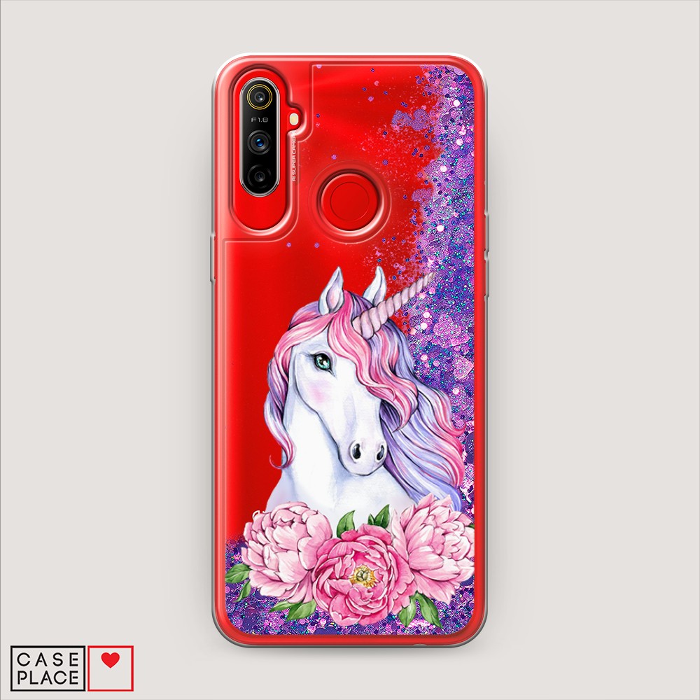 

Чехол Awog на Realme C3 "Единорог с пионами", Разноцветный, 253092-1