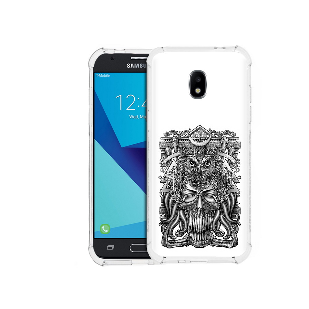 

Чехол MyPads Tocco для Samsung Galaxy J3 (2017) зубастая сова (PT74067.575.369), Прозрачный, Tocco