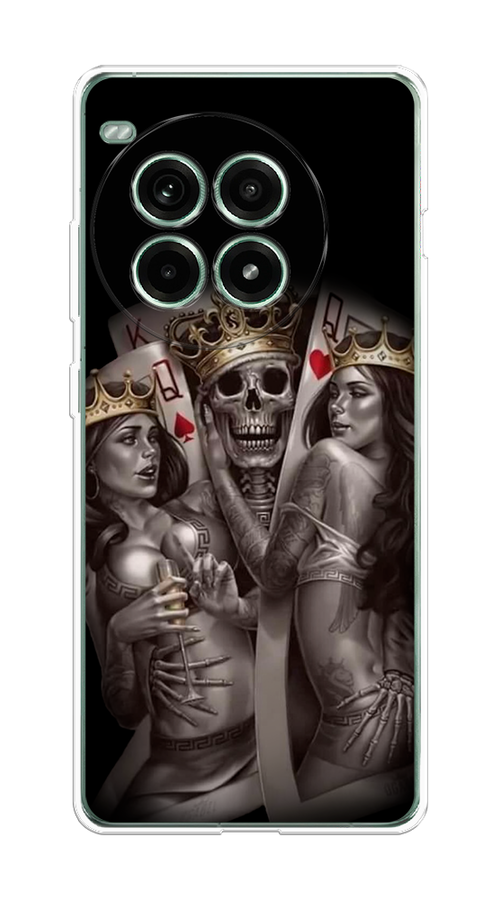 

Чехол на OnePlus Ace 3 Pro "Карты король и королевы", Серый;желтый, 155150-1