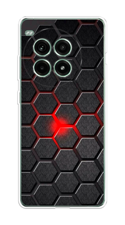 

Чехол на OnePlus Ace 3 Pro "Соты красные", Красный;черный;серый, 155150-1