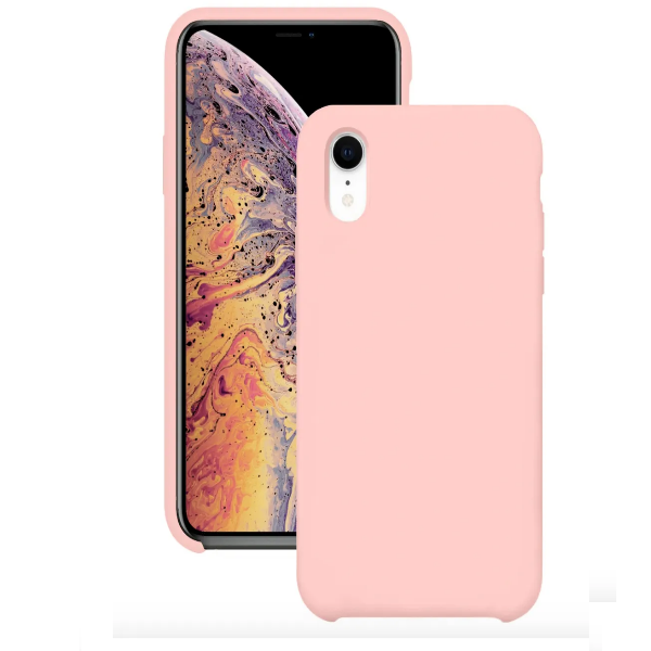 фото Чехол для iphone xr silicon case розовый nobrand