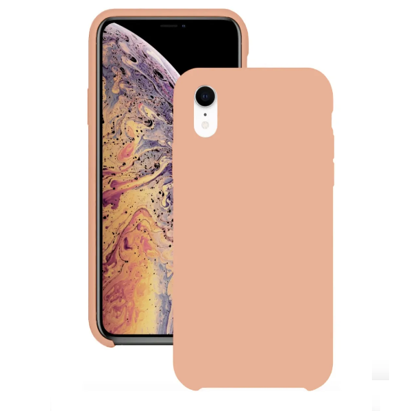 фото Чехол для iphone xr silicon case персиковый nobrand