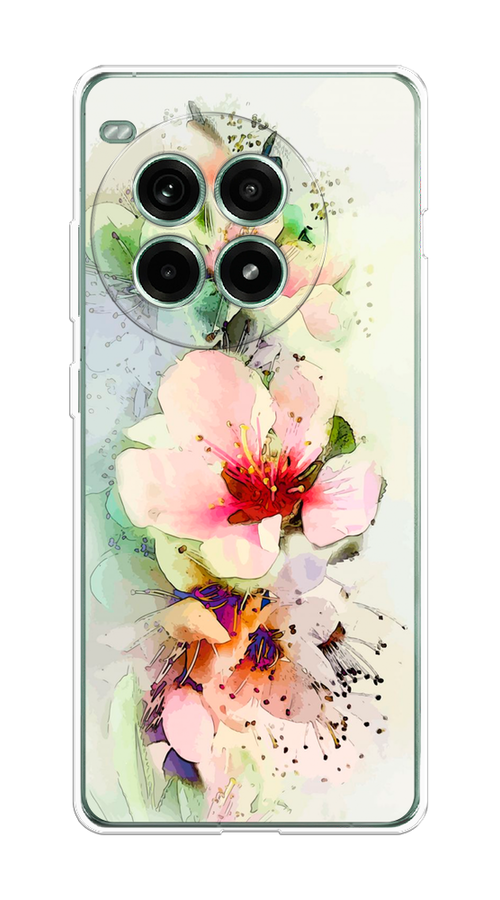 

Чехол на OnePlus Ace 3 Pro "Нежные цветы", Зеленый;розовый, 155150-1