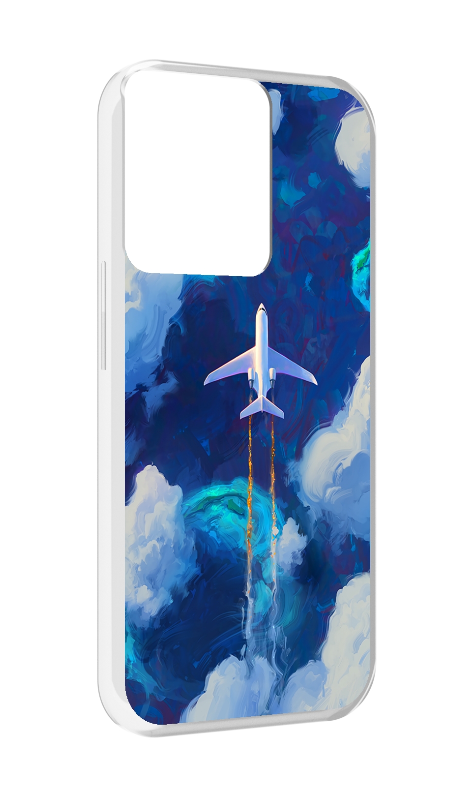 

Чехол MyPads самолет-в-небе-рисунок для OPPO Reno 8, Прозрачный, Tocco