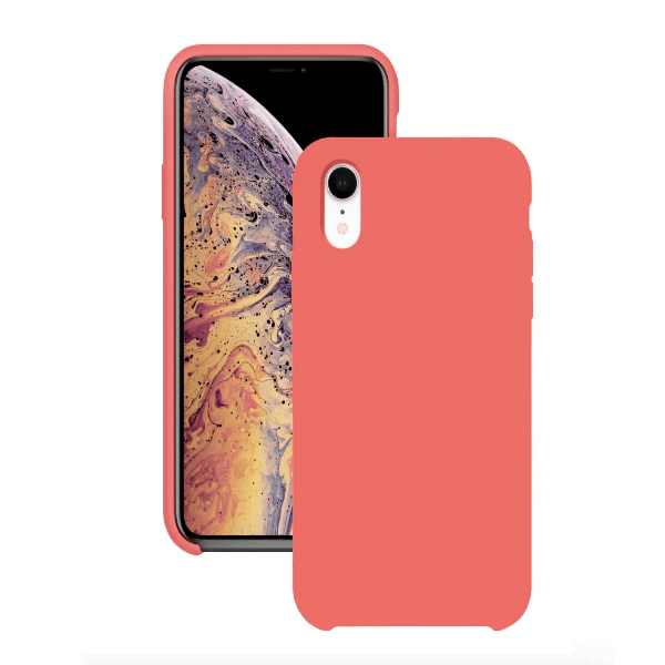 фото Чехол для iphone xr silicon case кораллово-розовый nobrand