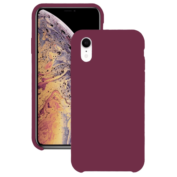 фото Чехол для iphone xr silicon case винный nobrand