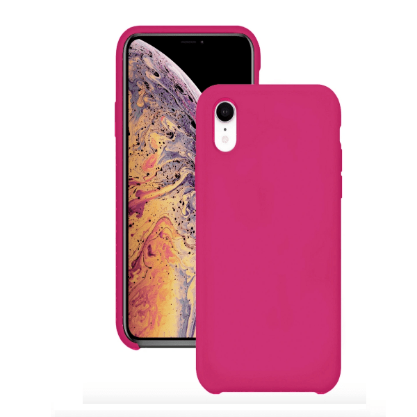 фото Чехол для iphone xr silicon case малиновый nobrand