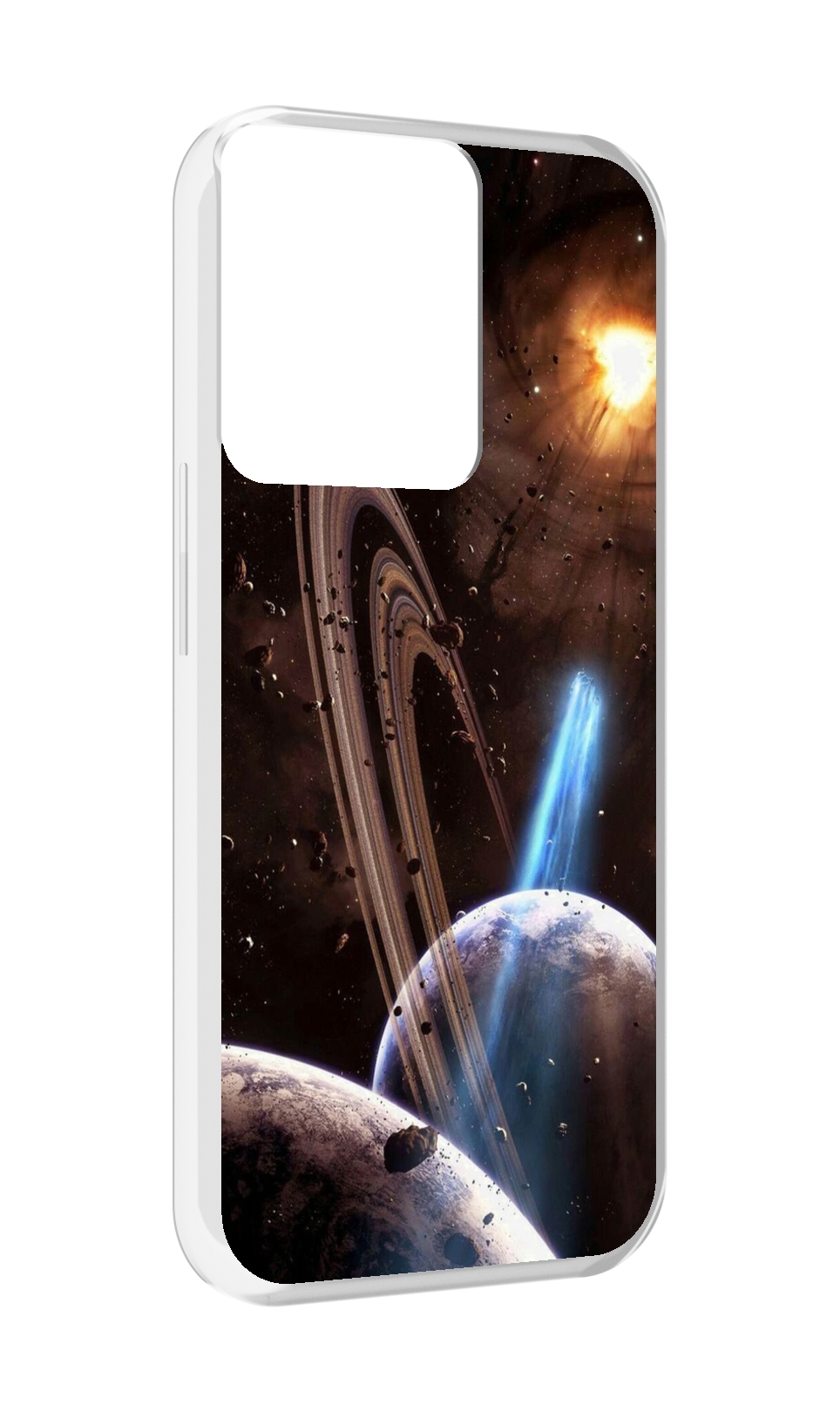 

Чехол MyPads сатурн в космосе для OPPO Reno 8, Прозрачный, Tocco