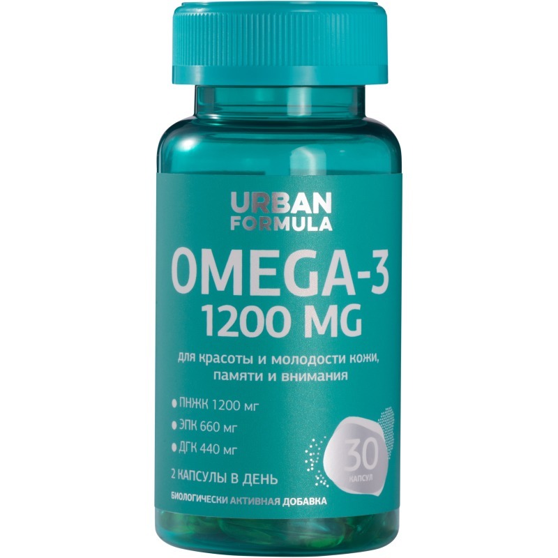 Купить Omega-3 Urban Formula для красоты и молодости кожи, памяти и внимания капсулы 30 шт.
