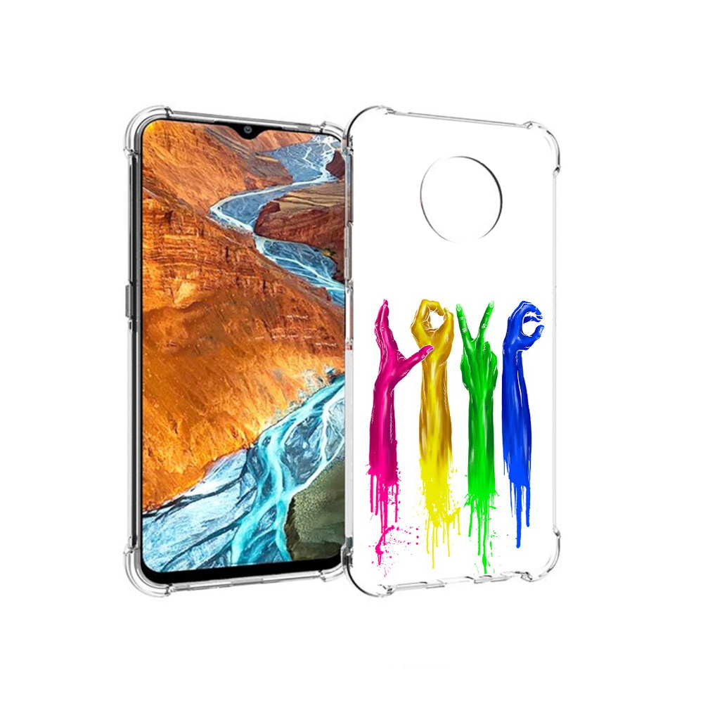 

Чехол MyPads Tocco для Nokia G300 яркие руки love (PT224563.108.707), Прозрачный, Tocco