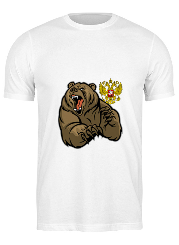 

Футболка мужская Printio Россия белая XL, Белый, Россия