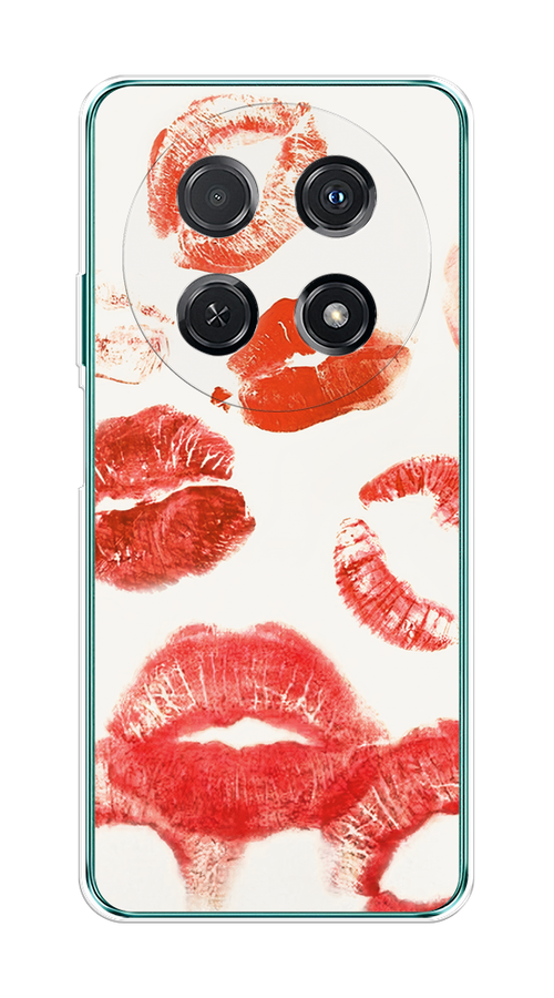 

Чехол на Huawei Nova 12i "Следы помады", Красный;бордовый;белый, 6123950-1