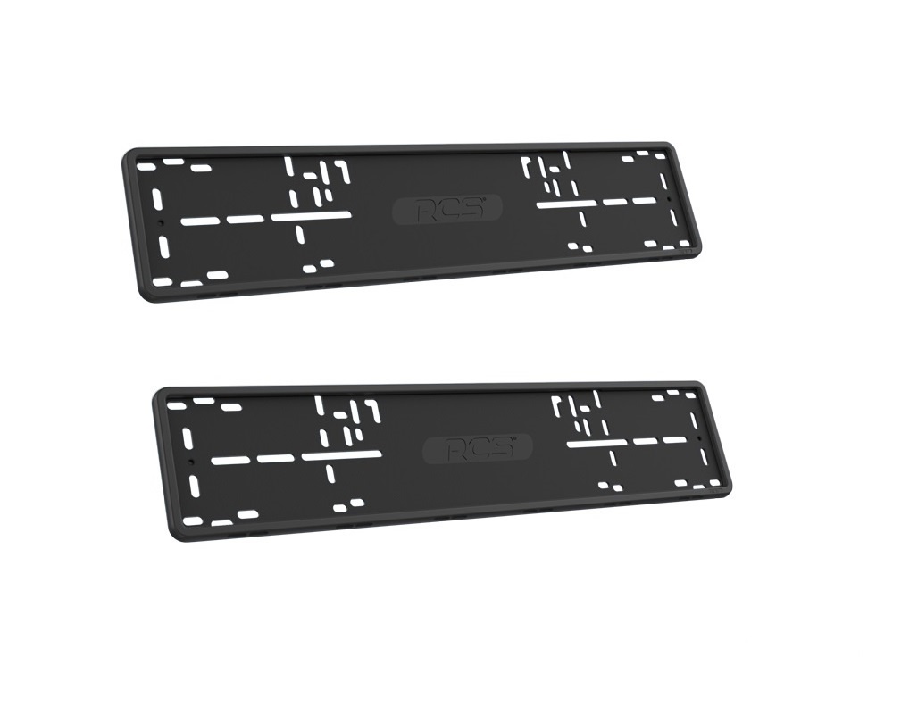 Рамки для автомобильных номеров RCS V4.0 силикон комлпект 2 шт. черный