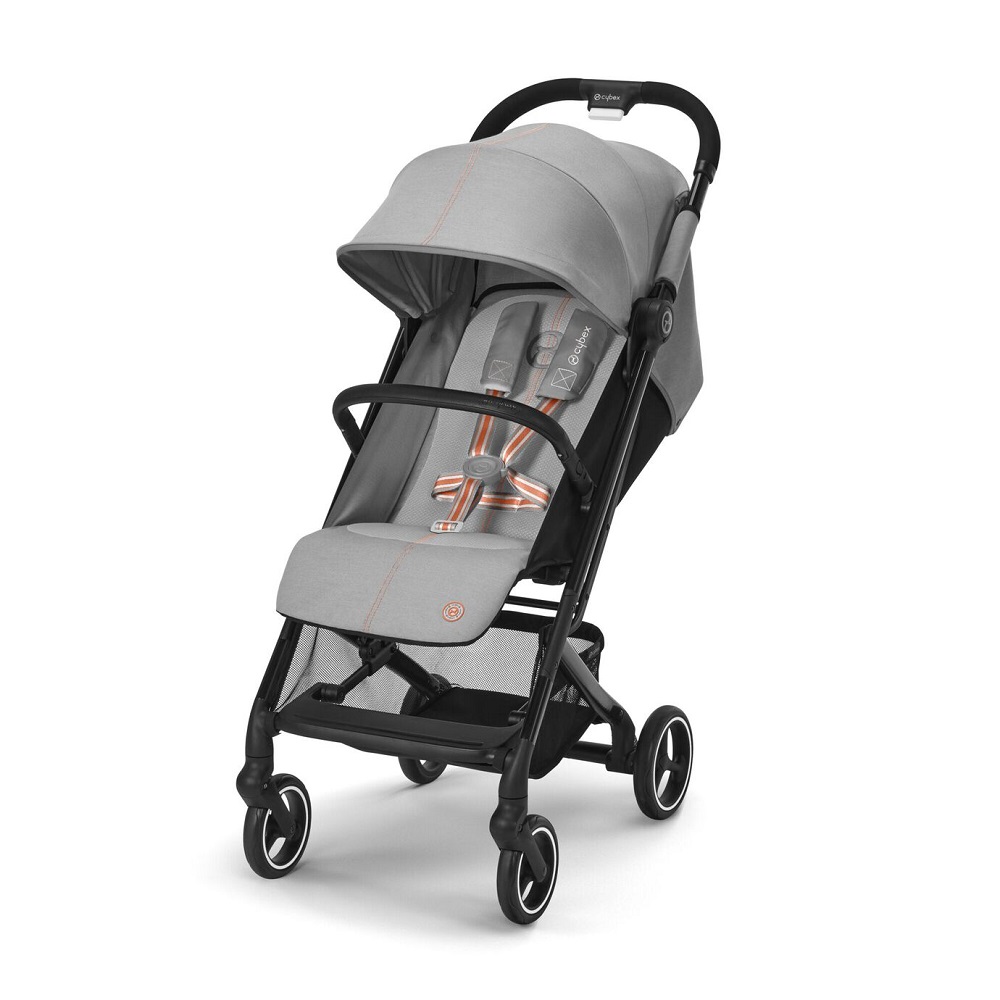 Коляска прогулочная Cybex Beezy Lava Grey с бампером и дождевиком прогулочная коляска cybex orfeo lava grey