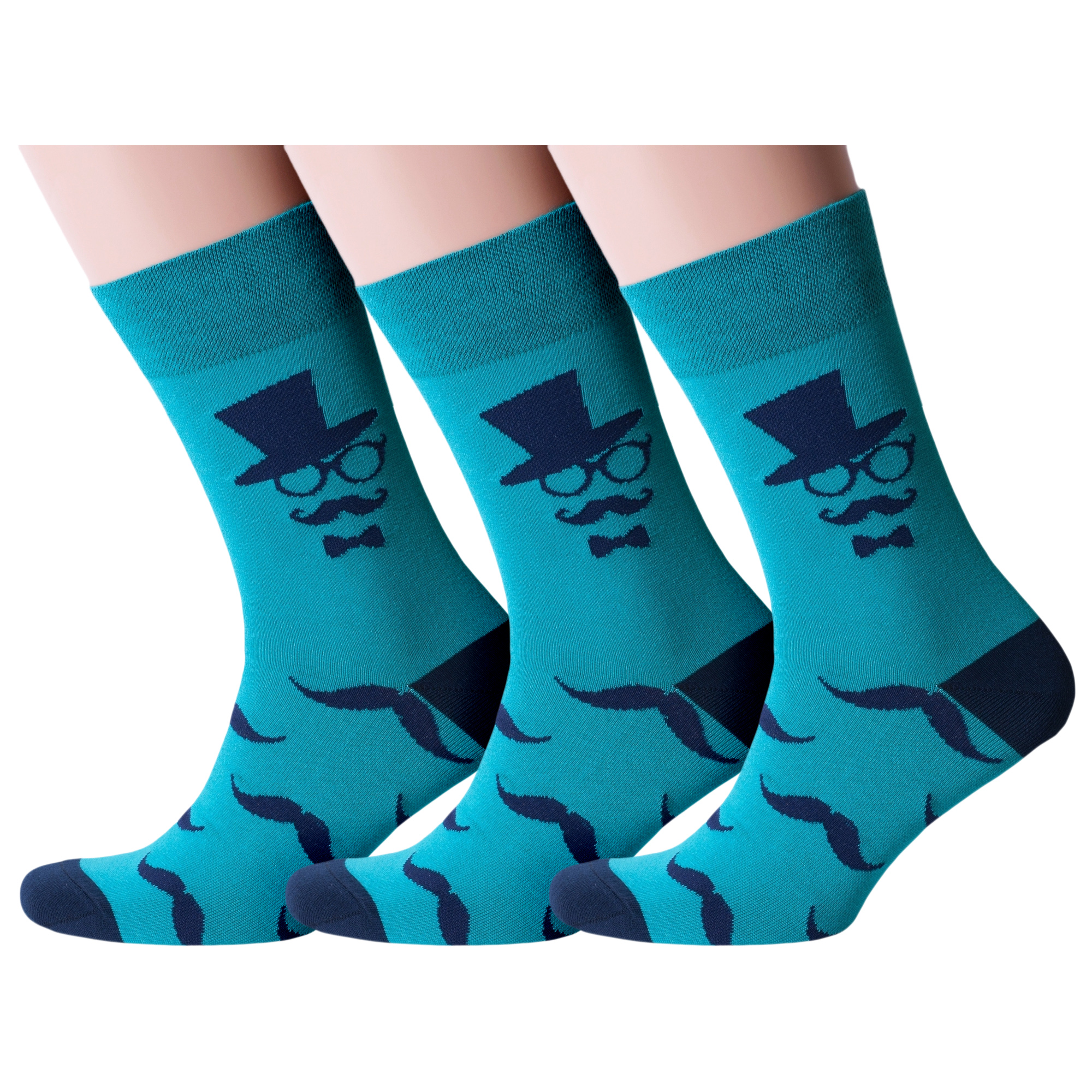 

Комплект носков мужских MoscowSocksClub msk3-М01 разноцветных 25, Бирюзовый;синий, msk3-М01