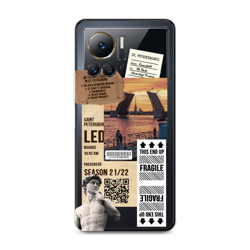 

Чехол на Infinix Note 12 VIP "Санкт-Петербург коллаж", Коричневый;бежевый;белый, 3101950-6