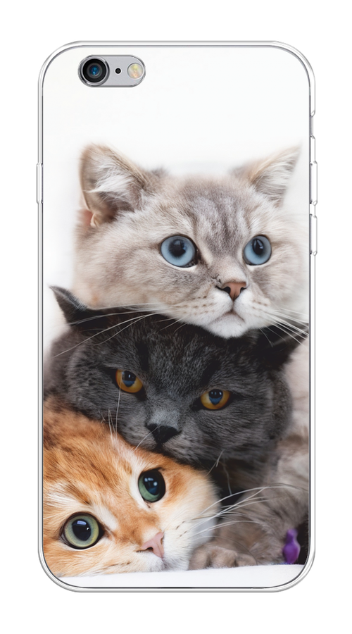 

Чехол на Apple iPhone 6/6S "Пушистые мордашки", Серый;черный;оранжевый, 0104S50-1