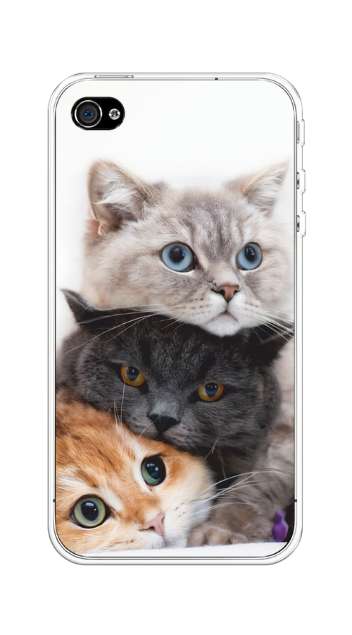

Чехол на Apple iPhone 4/4S "Пушистые мордашки", Серый;черный;оранжевый, 10150-1