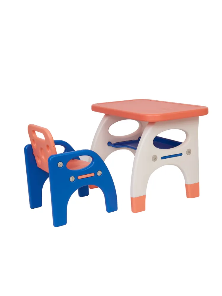 фото Комплект из детского стола и стула для рисования bombitto kids из пластика красный