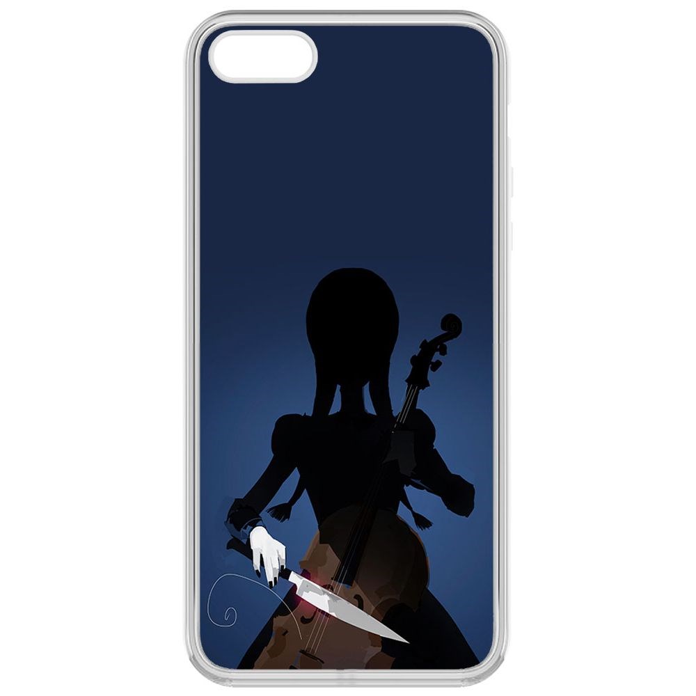 

Чехол-накладка Krutoff Clear Case Уэнсдей Аддамс - Тизер для iPhone 5, Прозрачный